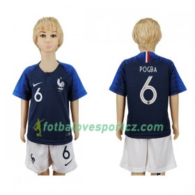 Francie Pogba 6 Domácí MS 2018 - Dětské Fotbalové Dresy (S/S)